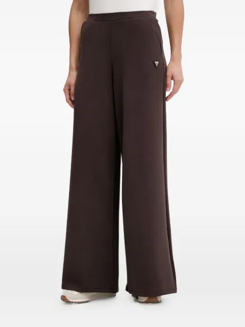 logo-plaque palazzo pants by GUESS USA