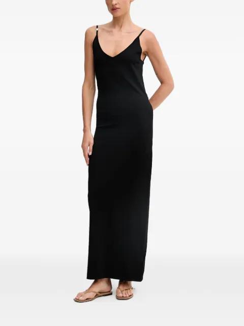logo-plaque spaghetti-strap maxi dress by GUESS USA