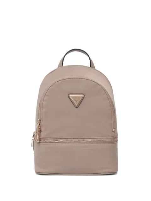 logo-plaque zip-around backpack by GUESS USA
