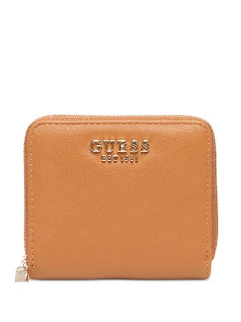 logo-plaque zip-around wallet by GUESS USA
