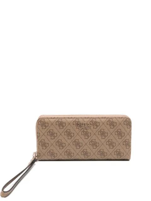logo-plaque zip-around wallet by GUESS USA
