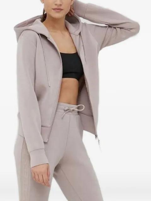 logo-plaque zip-up hoodie by GUESS USA