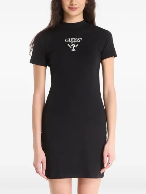 logo-print T-shirt dress by GUESS USA