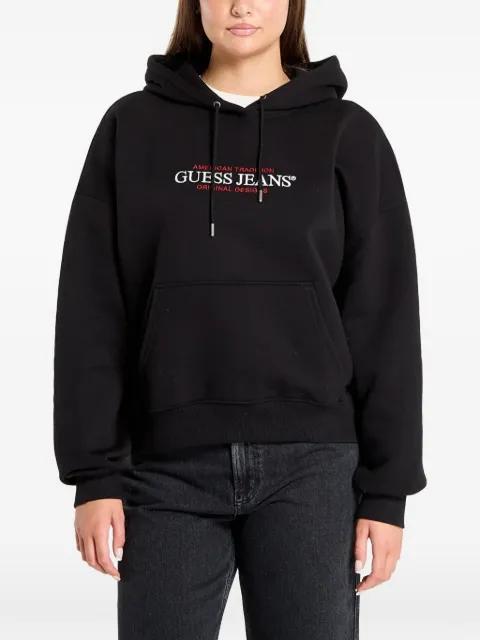 logo-print drawstring hoodie by GUESS USA