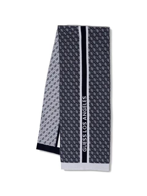 logo-print knitted scarf by GUESS USA
