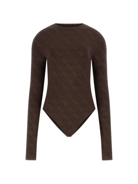 logo-print long-sleeve bodysuit by GUESS USA