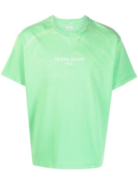 logo-print short-sleeve cotton T-shirt by GUESS USA