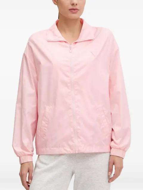 logo-print zip-up jacket by GUESS USA