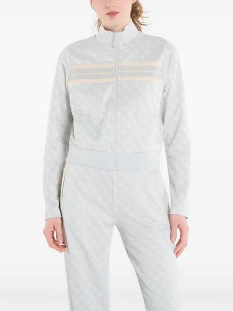 logo-print zip-up jacket by GUESS USA