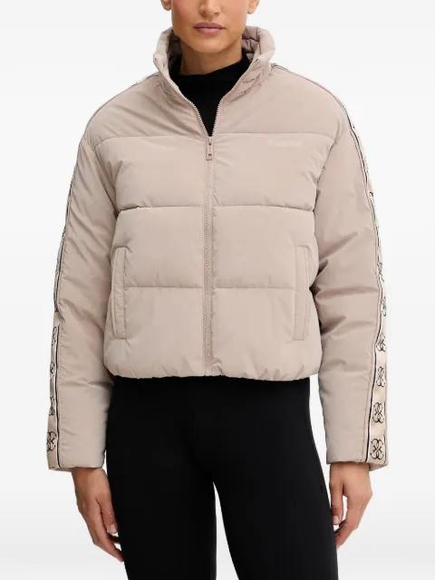 logo stripe puffer jacket by GUESS USA