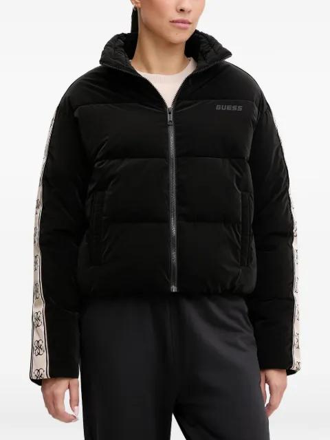 logo-tape padded jacket by GUESS USA