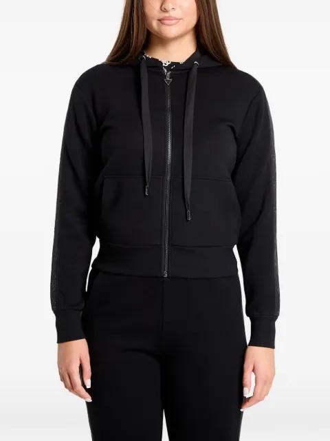 logo-tape zip-up hoodie by GUESS USA