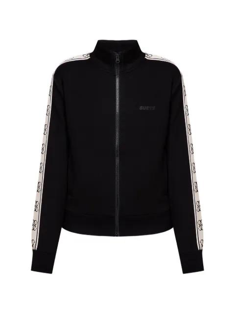 logo-tape zip-up sweatshirt by GUESS USA