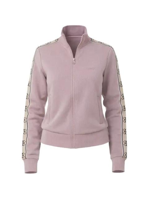logo-tape zip-up sweatshirt by GUESS USA