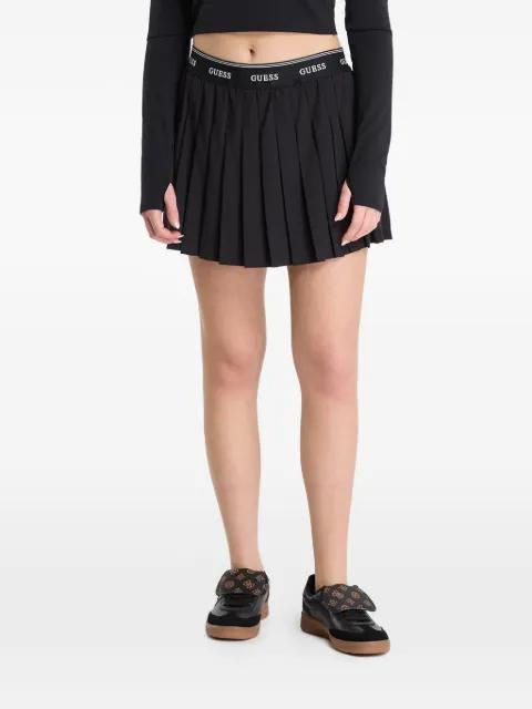 logo-waistband pleated mini skirt by GUESS USA