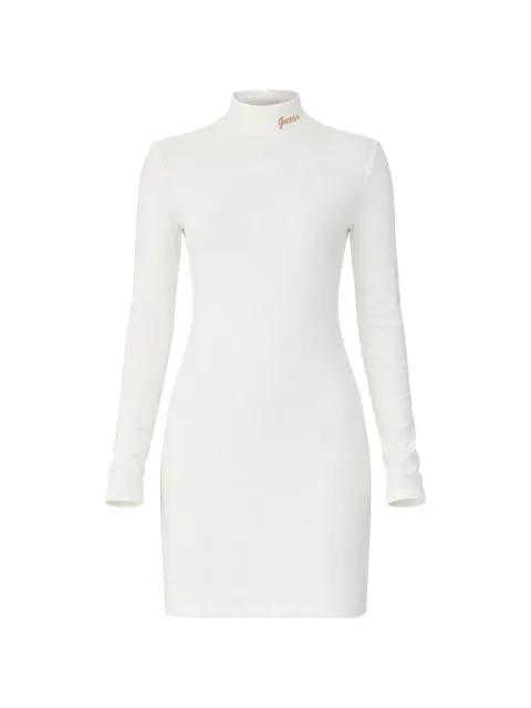 long-sleeve logo-embroidery mini dress by GUESS USA