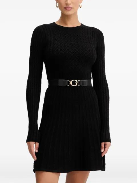 long-sleeve textured dress by GUESS USA