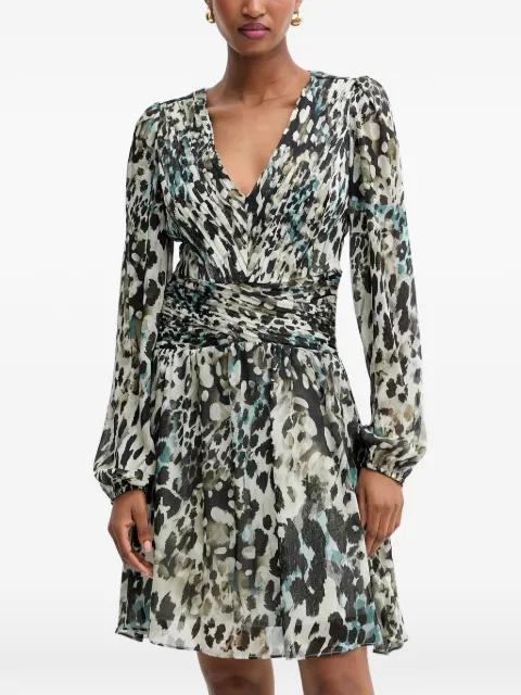 long-sleeves v-neck mini dress by GUESS USA