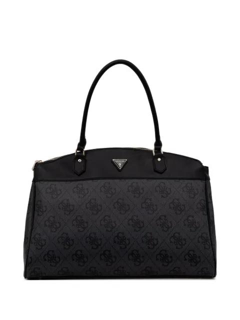 maxi Berta monogram-print logo-plaque tote bag by GUESS USA