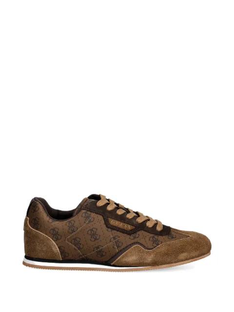 monogram lace-up sneakers by GUESS USA