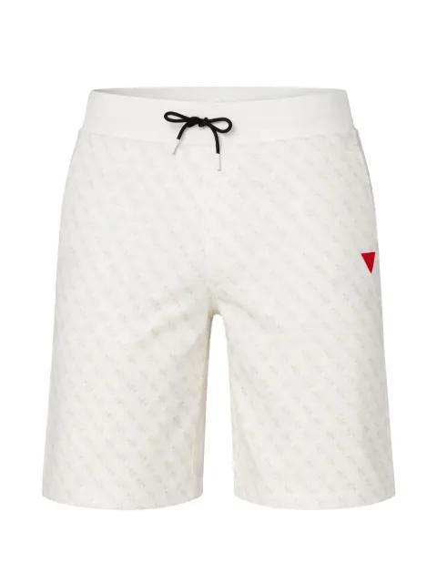 monogram-pattern drawstring shorts by GUESS USA