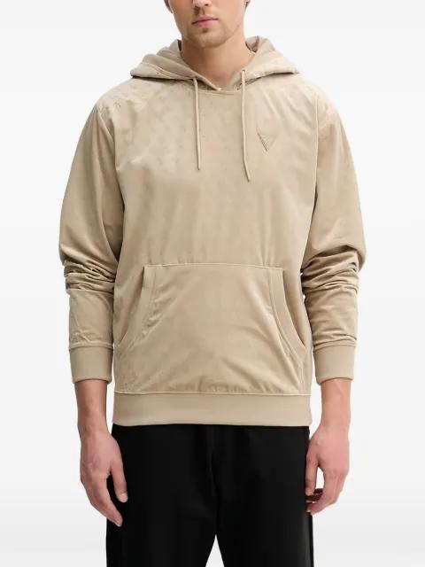 monogram-pattern hoodie by GUESS USA