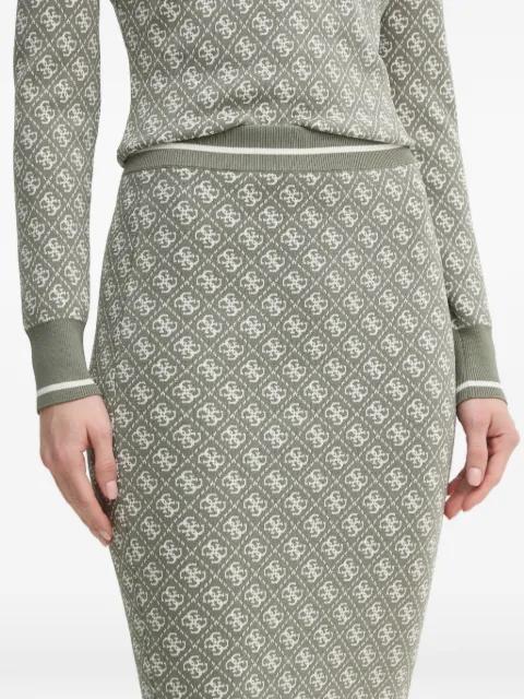 monogram-pattern knit skirt by GUESS USA