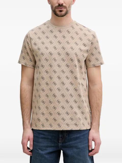 monogram-print T-shirt by GUESS USA