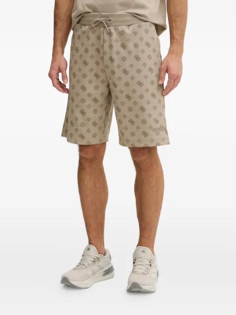 monogram-print drawstring shorts by GUESS USA