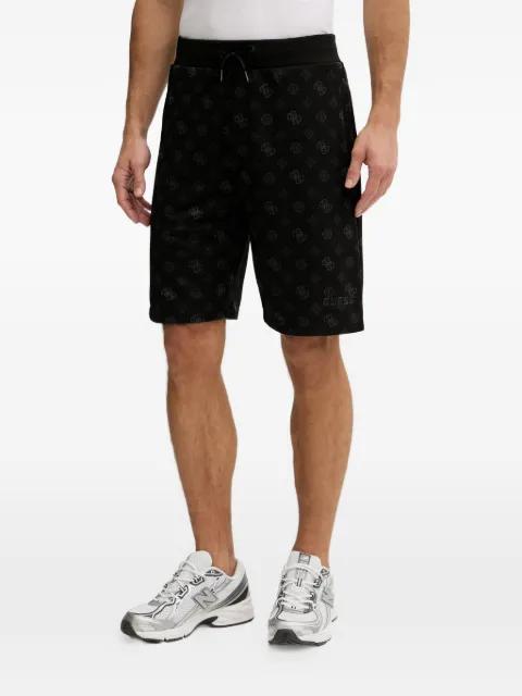 monogram-print drawstring shorts by GUESS USA
