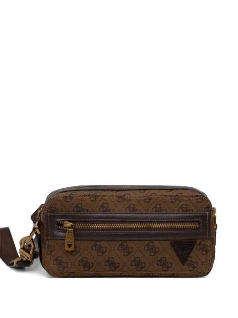 monogram-print messenger bag by GUESS USA