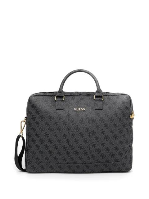 monogram top handle laptop bag by GUESS USA