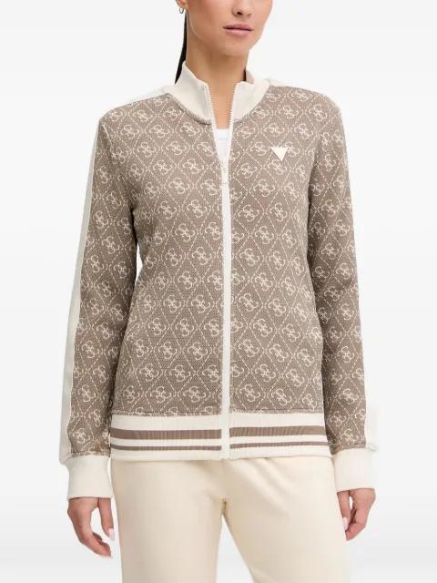 monogram zip sweater by GUESS USA