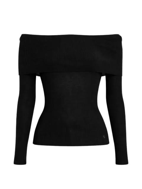 off-shoulder ribbed top by GUESS USA