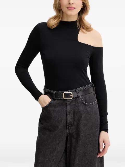 one-shoulder long-sleeve top by GUESS USA
