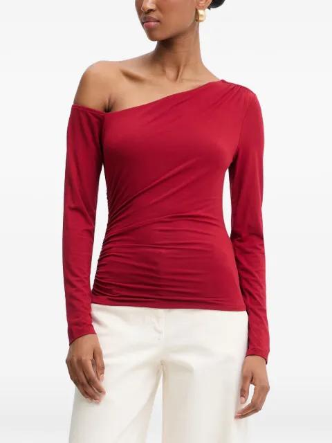 one-shoulder long-sleeve top by GUESS USA