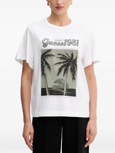 palm-print T-shirt by GUESS USA
