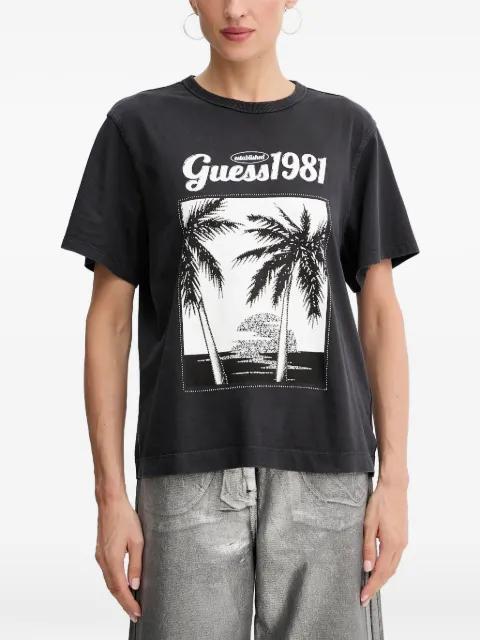palm-print T-shirt by GUESS USA