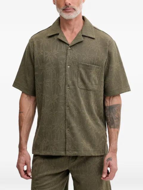 palm-tree short-sleeve shirt by GUESS USA