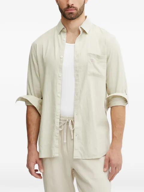 patch-pocket long-sleeved shirt by GUESS USA