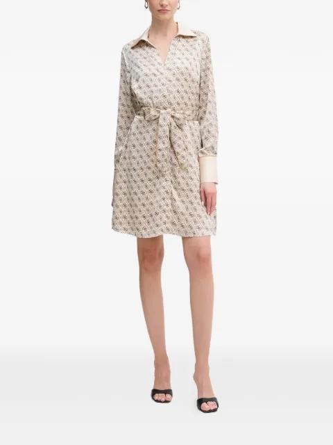patterned belted mini dress by GUESS USA