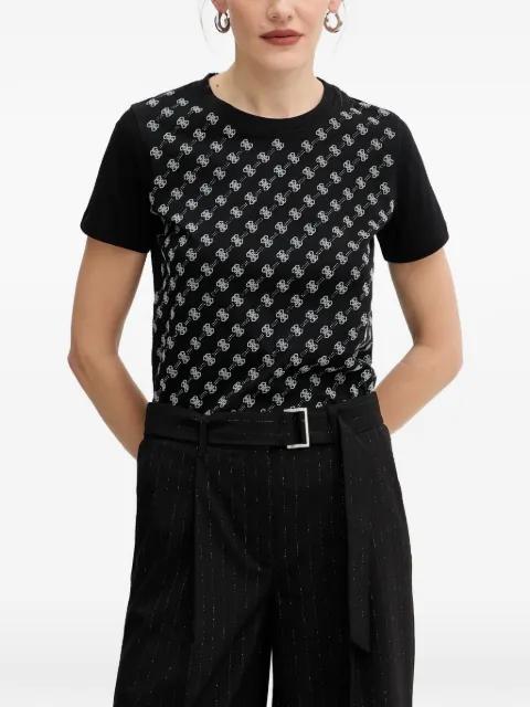 patterned crew-neck T-shirt by GUESS USA