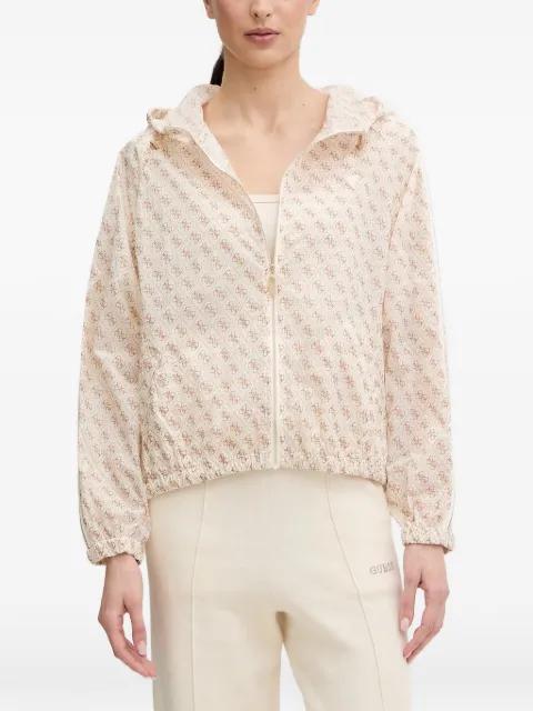 patterned hoodied jacket by GUESS USA