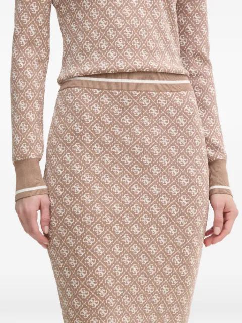 patterned rib-knit skirt by GUESS USA