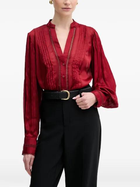 pleated-detail blouse by GUESS USA