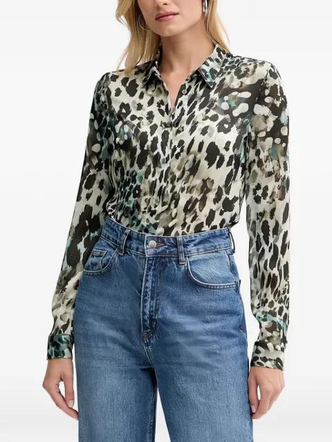 printed long-sleeve shirt by GUESS USA
