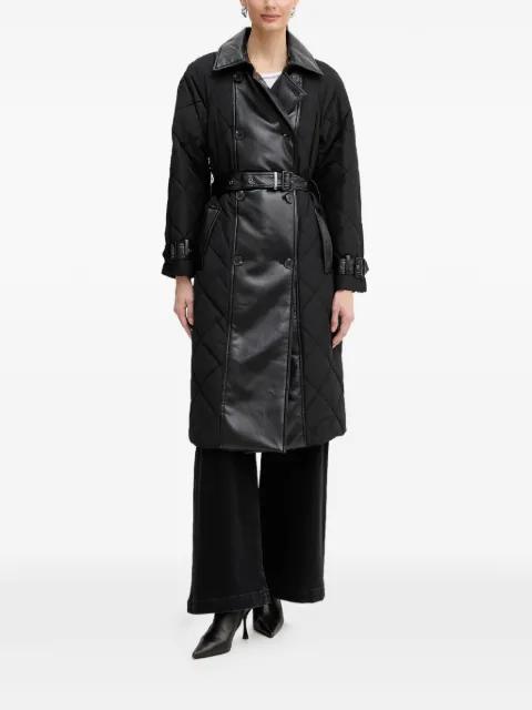 quilted belted coat by GUESS USA