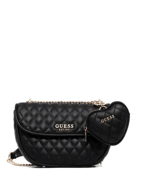 quilted heart-charm crossbody bag by GUESS USA