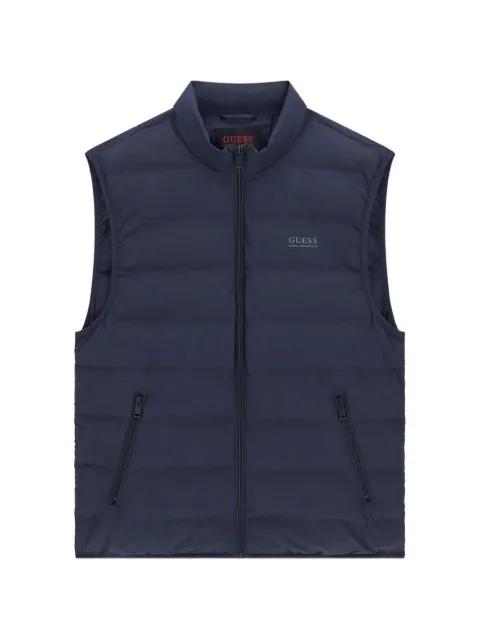 quilted logo-detail gilet by GUESS USA