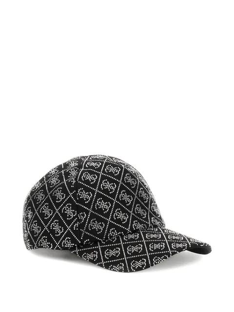 rhinestone-embellished logo-pattern cap by GUESS USA